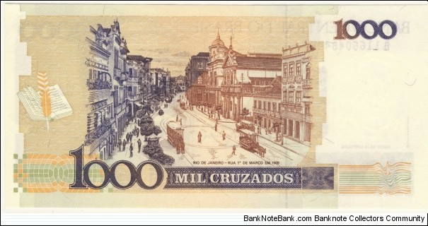 Banknote from Brazil year 1988