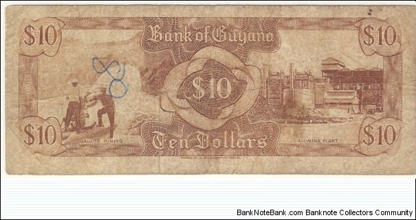 Banknote from Guyana year 1989