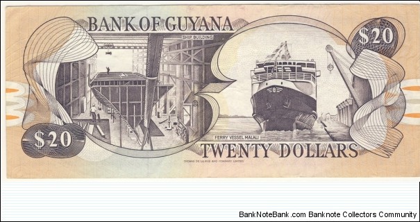 Banknote from Guyana year 1996