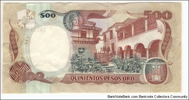 Banknote from Colombia year 1989