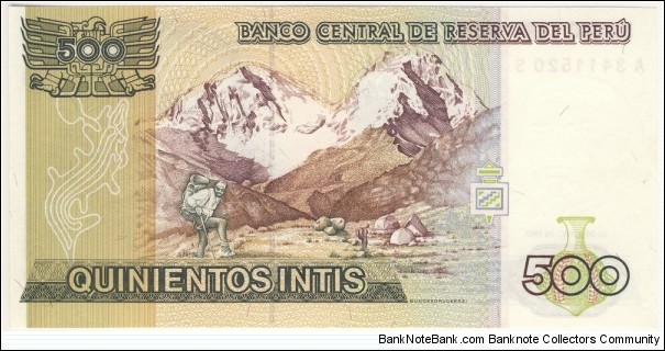 Banknote from Peru year 1987