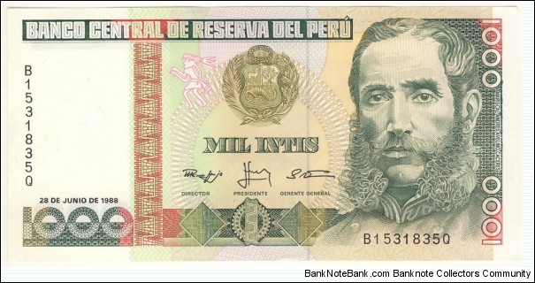 1000 Intis Banknote