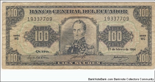 100 Sucres Banknote