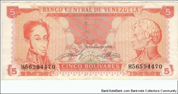 5 Bolivares Banknote