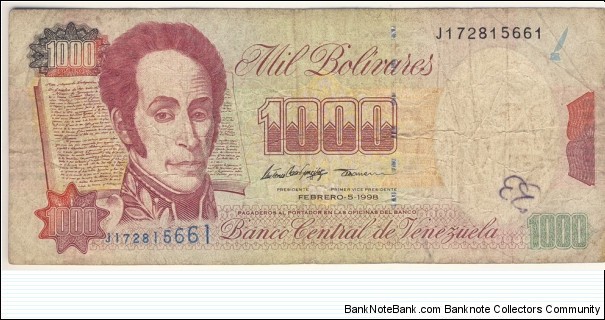 1000 Bolivares Banknote