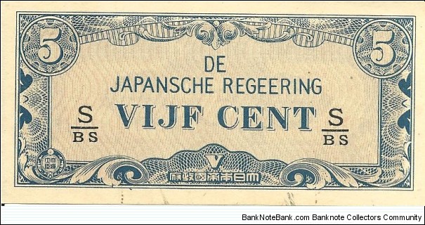 5 VIJF Cent #S-BS Banknote