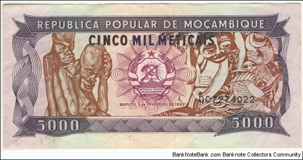 5000 Meticais Banknote