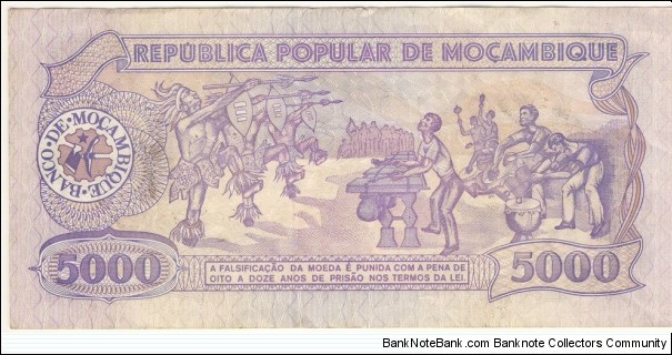 Banknote from Mozambique year 1989