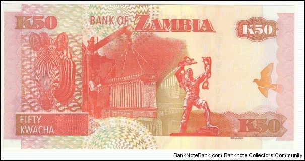 Banknote from Zambia year 2008