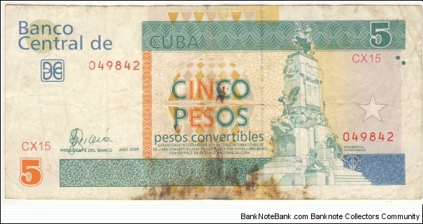 5 Pesos(convertibles) Banknote