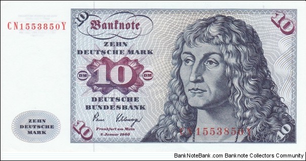 Germany P31d (10 mark 2/1-1980) Banknote