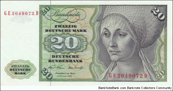 Germany P32a (20 mark 2/1-1970) Banknote