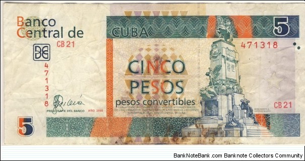 5 Pesos(convertibles) Banknote