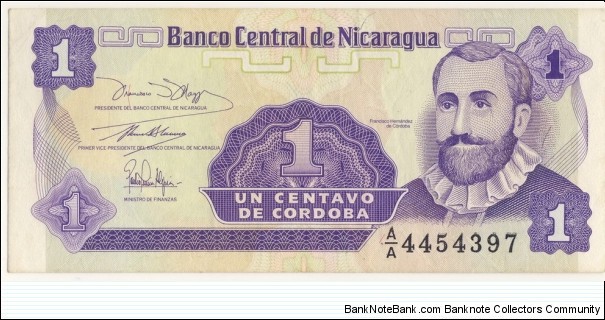 1 Centavo Banknote