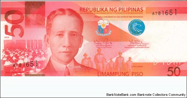 New Philippine 50 Peso note in series, # 2 of 6 Banknote