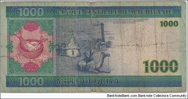 Banknote from Mauritania year 2004