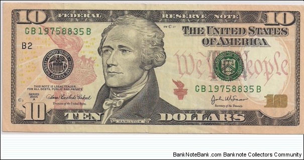 10 Dollars Banknote