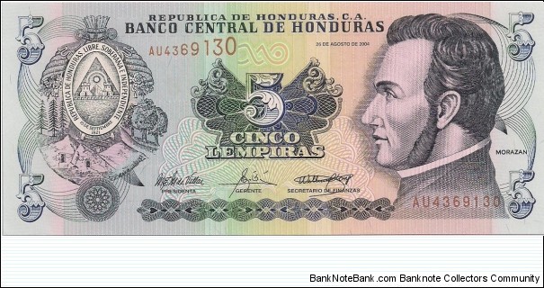 5 Lempiras Banknote