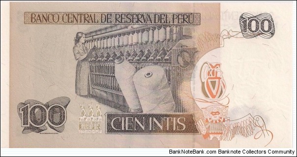 Banknote from Peru year 1987