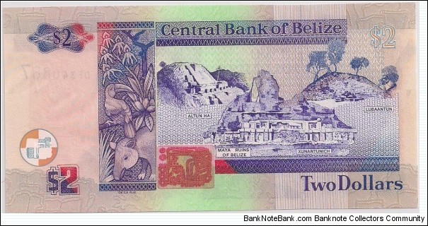 Banknote from Belize year 2007