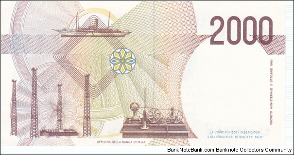 Banknote from Italy year 1990