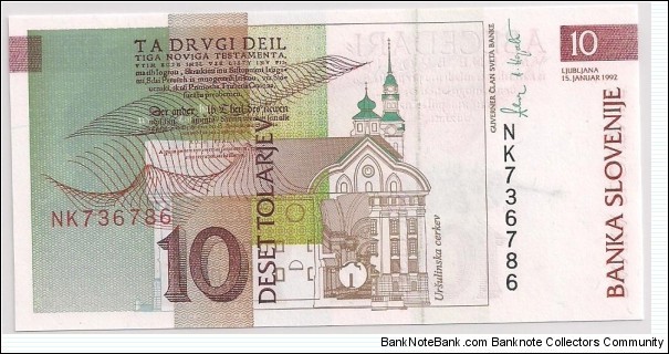 Banknote from Slovenia year 1992