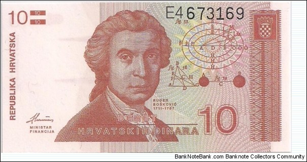 10 DINARA Banknote