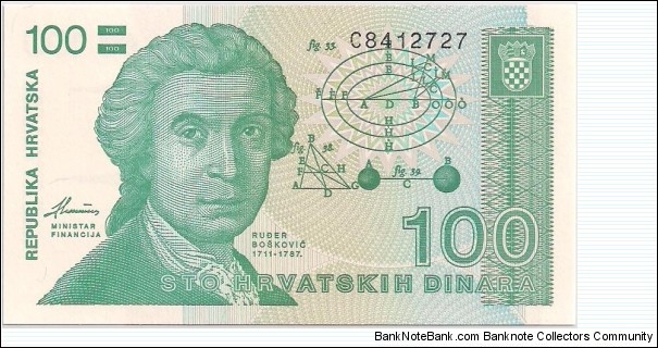 100 Dinaraa Banknote