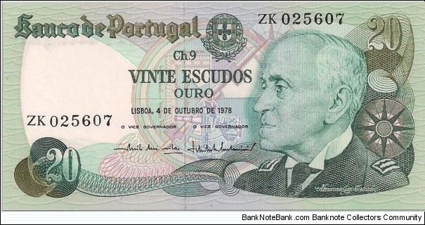 20 Escudos Banknote