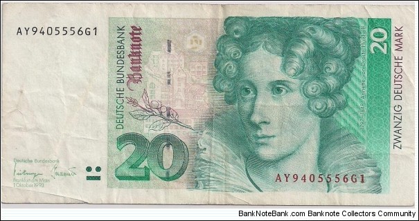 20 Mark , Pre-euro  Banknote