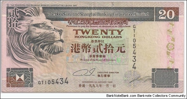 20 Dollars  Banknote