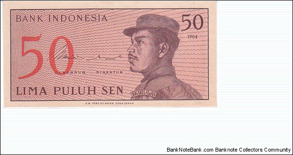 Indonesia 50 Sen. Banknote for SWAP/SELL. SELL PRICE IS: $1.0 Banknote