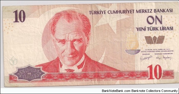 10 Liras Banknote