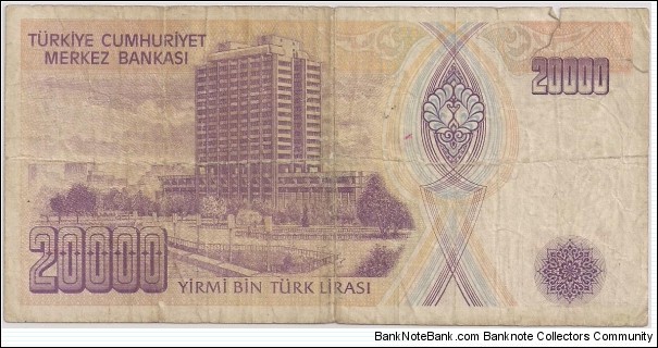 Banknote from Turkey year 1995