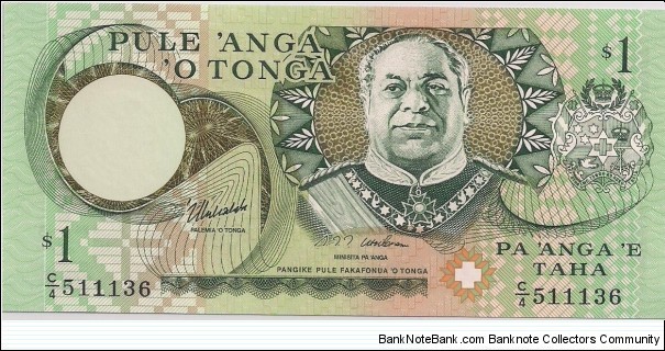 1 PA'ANGA Banknote
