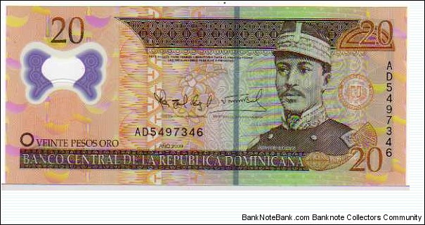 20 Pesos__pk# New__(2010)__ Polymer Banknote