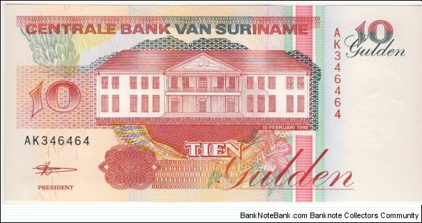 10 Guldens(1991) Banknote