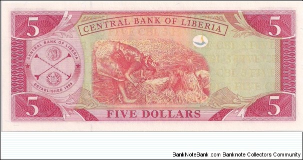 Banknote from Liberia year 2003