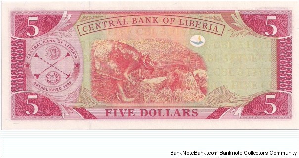 Banknote from Liberia year 2003