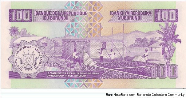 Banknote from Burundi year 2007