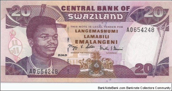 20 EMALANGENI Banknote