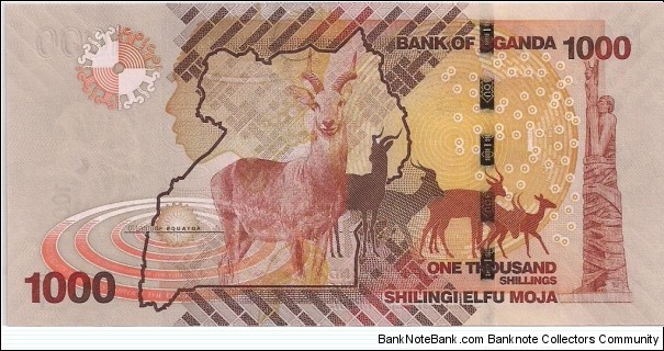 Banknote from Uganda year 2010