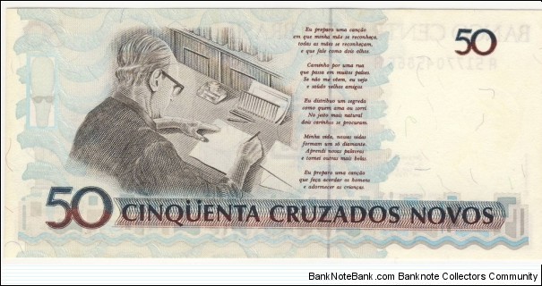 Banknote from Brazil year 1990