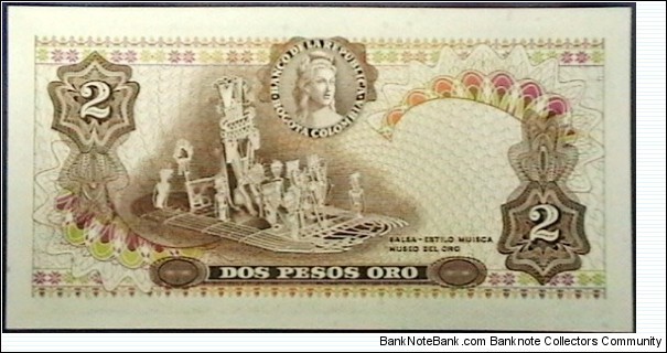 Banknote from Colombia year 1973