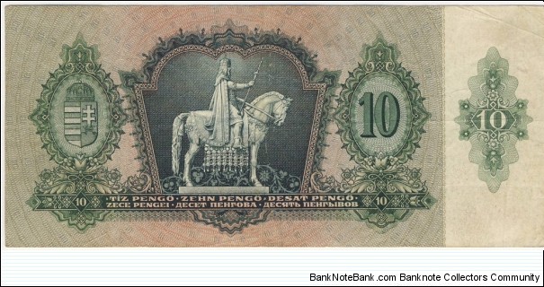 Banknote from Hungary year 1936