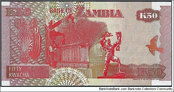 Banknote from Zambia year 2001