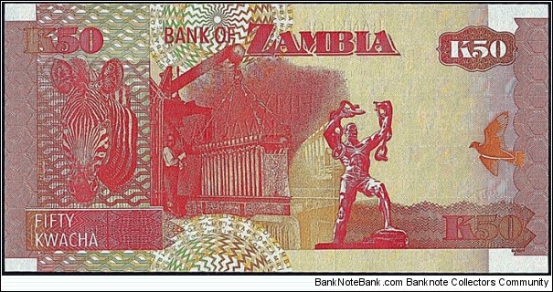 Banknote from Zambia year 2006