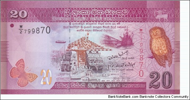Sri Lanka PNew (20 rupees 1/1-2010) Banknote