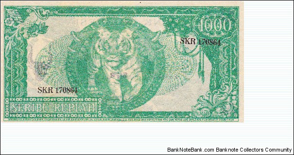 Banknote from Indonesia year 1964