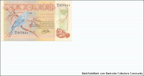 Suriname 2 1/2 Gulden (2.5), 01/01/2004, P119 Banknote